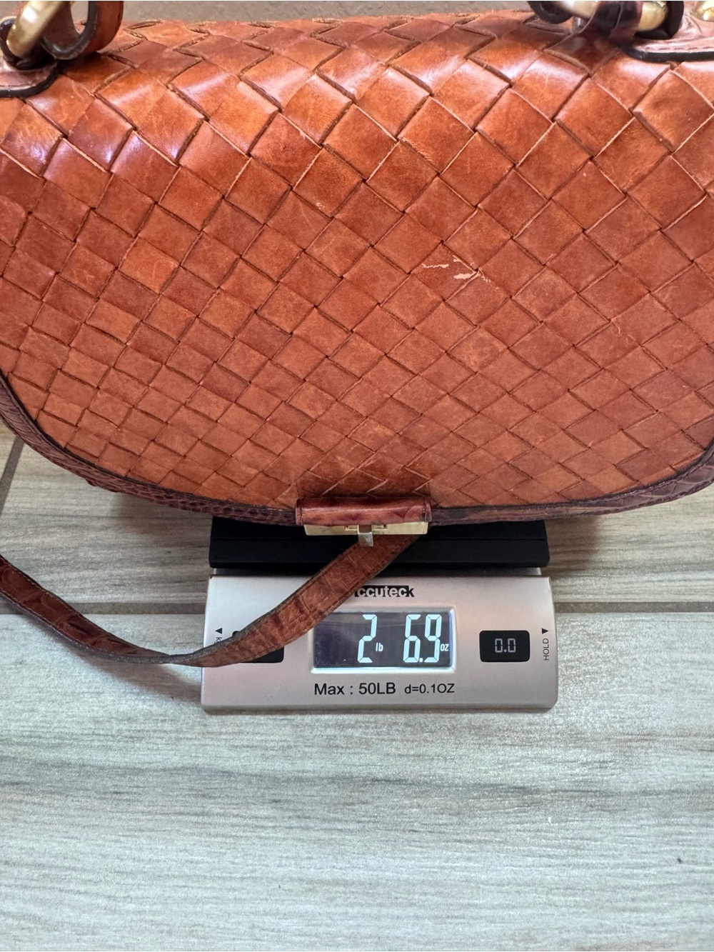 Brahmin Debi Pecan Melbourne Brown Leather Woven Satchel Crossbody Bag - Picture 12 of 12